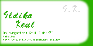 ildiko keul business card